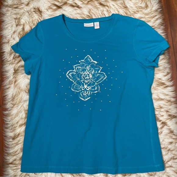 Weekends by Chico’s Lotus tee - Picture 3 of 7